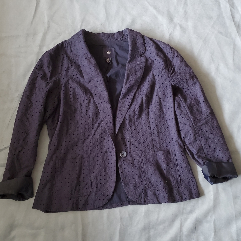 GAP Blazer, Casual, Navy Eyelet, Sz 6